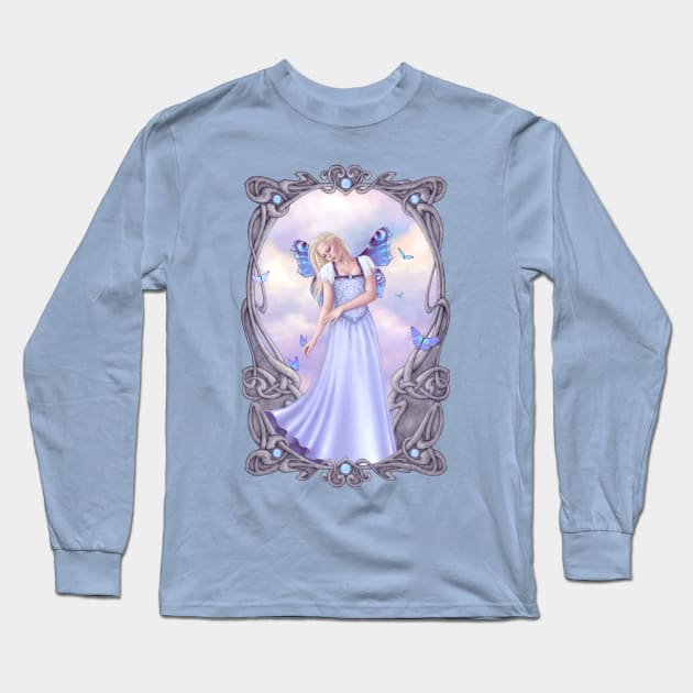 Opal Birthstone Fairy Long Sleeve T-Shirt by silverstars